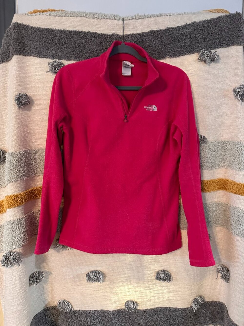 The North Face TKA 100 Glacier Quarter Zip Fleece Pink Magenta - M